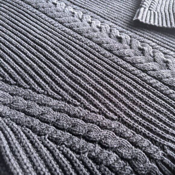 Lululemon Bring The Cozy Chunky Cotton Cable Knit Sweater, Black Turtleneck - Picture 12 of 16